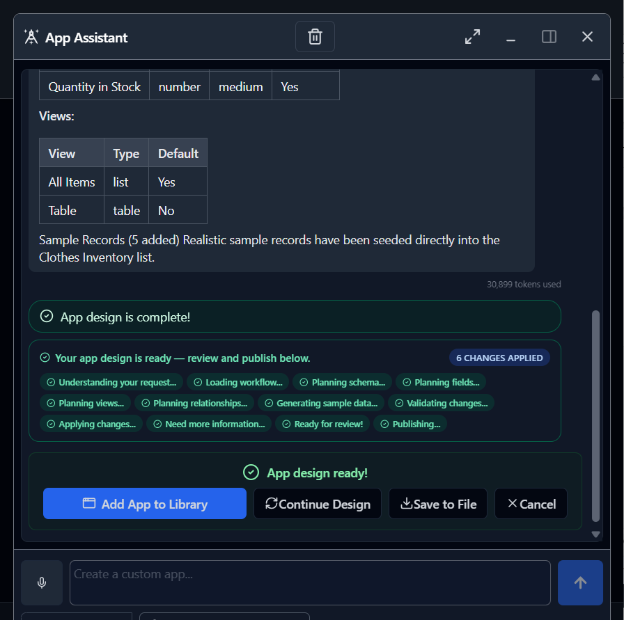 App Assistant build process step 3
