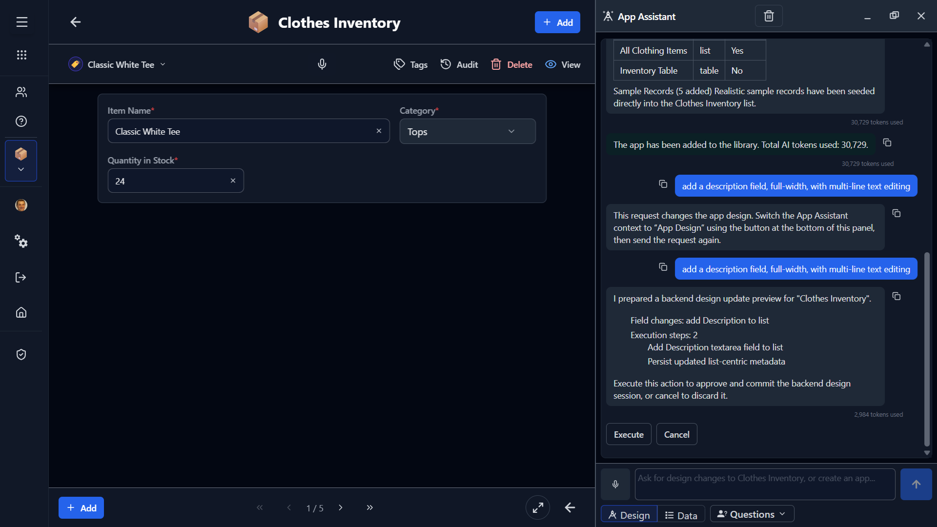App Assistant build process step 7