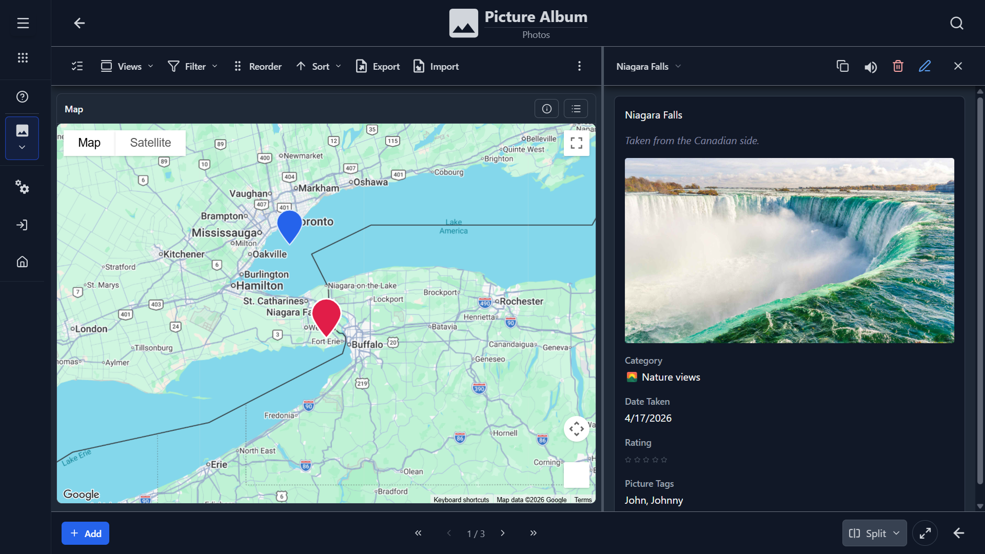Lixcel picture album app