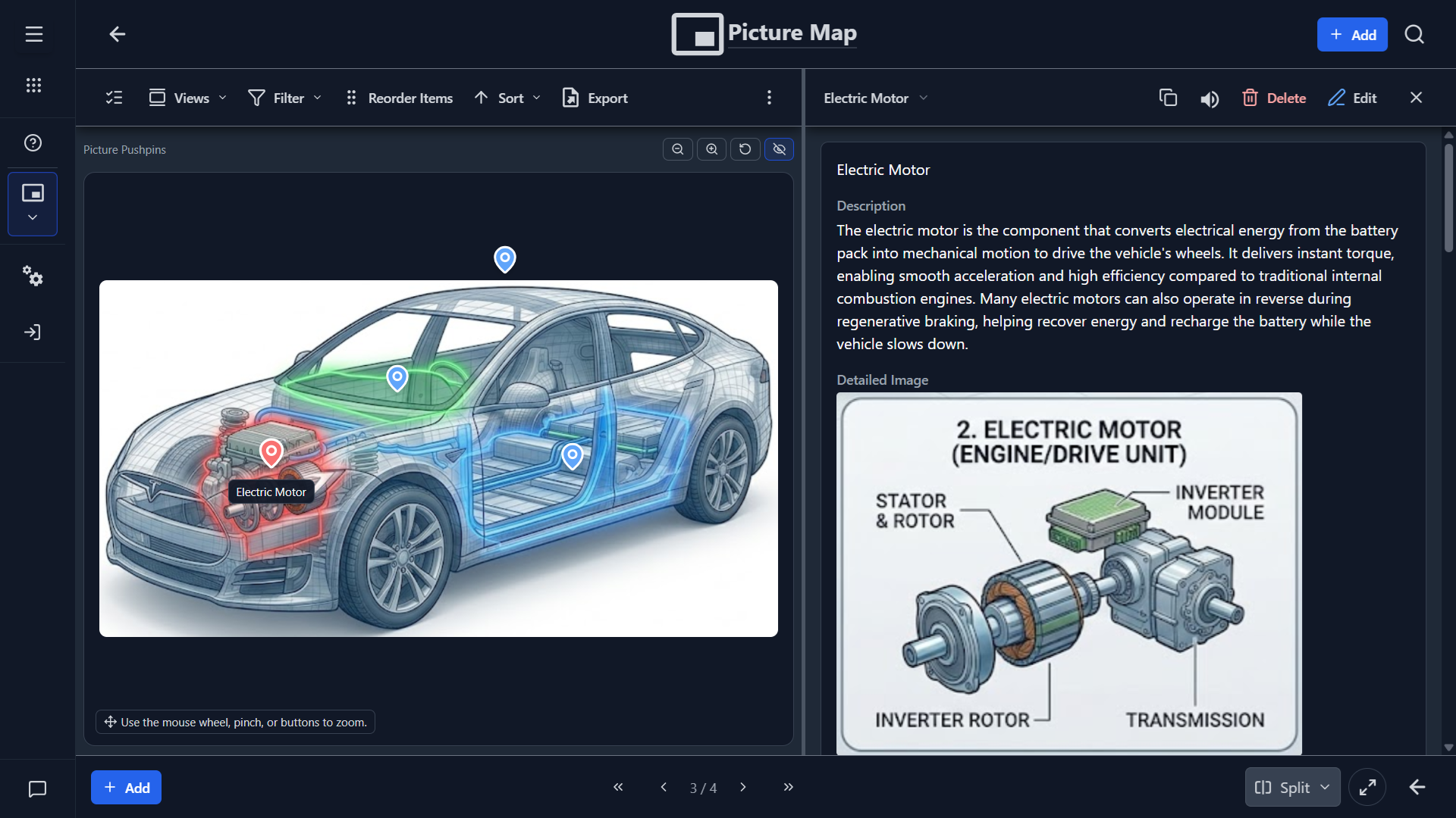 Lixcel picture map app