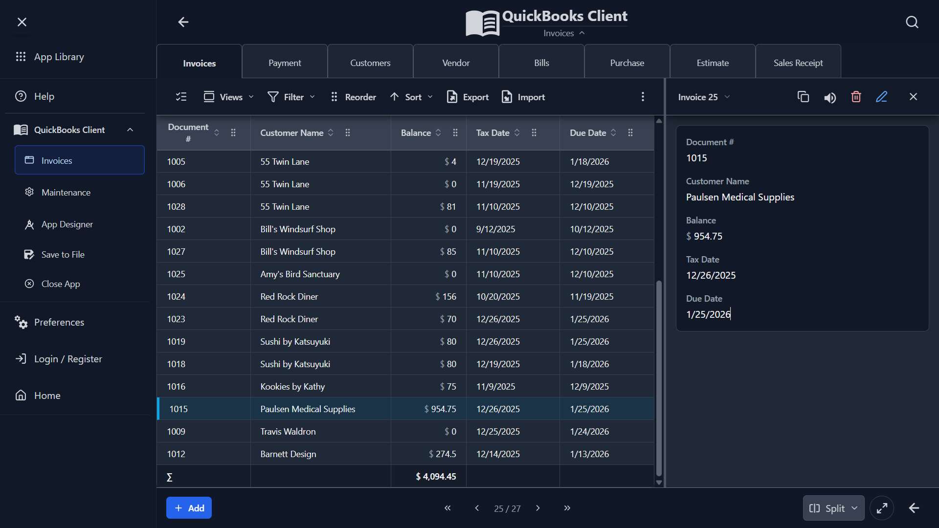 Lixcel QuickBooks integration
